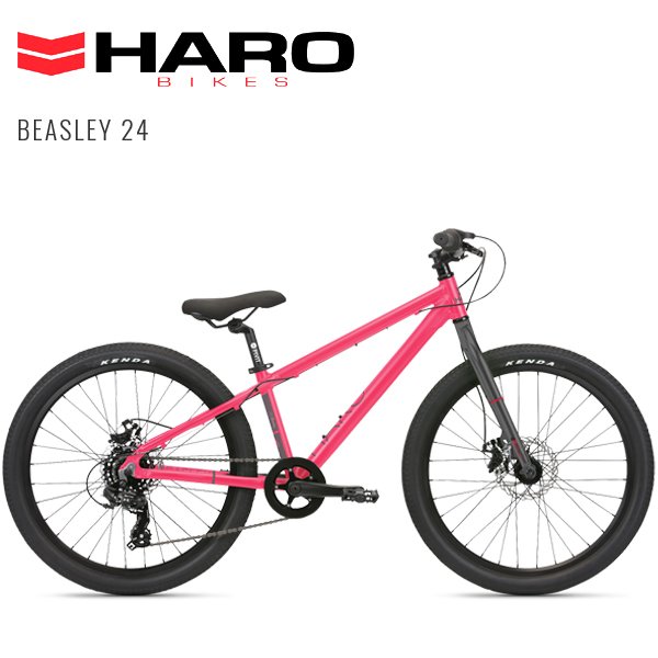 【SALE 15%OFF ラスト1台】HARO (ハロー) BEASLEY 24 HOTPINK/CHARCOAL 24インチ 子供自転車