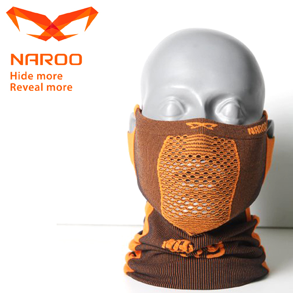 NAROO MASK (ナルーマスク) X5 ブラック／オレンジ 63X5BLACKORANGE フェイスマスク/防寒/花粉症対策/UVカット -  ATOMIC CYCLE(アトミック サイクル)