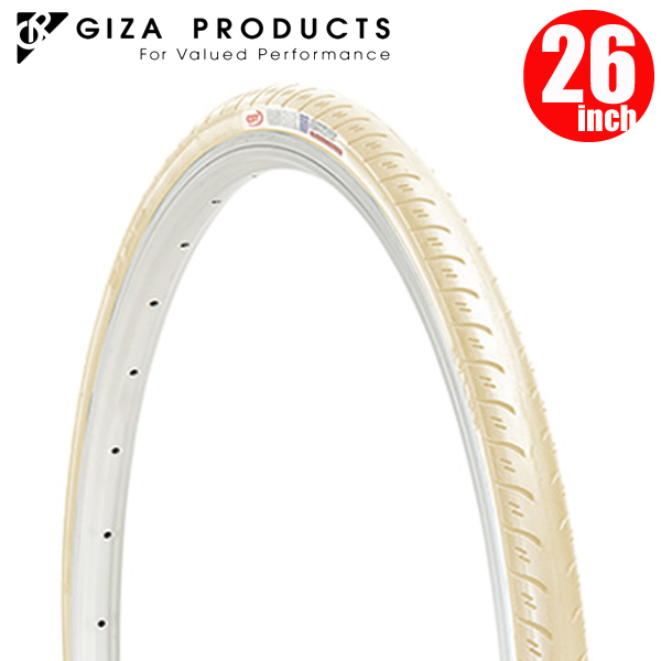 GIZA PRODUCTS ギザ プロダクツ C-1384 26x1.15 アイボリー TIR29602 マウンテンバイク タイヤ 26インチ 通勤  通学 街乗り 対応